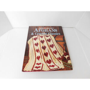 Red Heart Afghans & Crochet Classics 1996 Oxmoor House Crocheting Patterns VGT